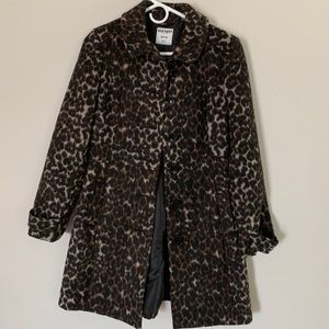Old Navy Leopard Peacoat